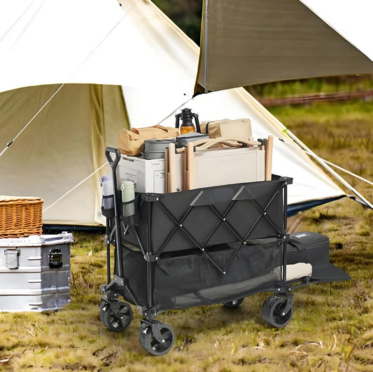 Outdoor Cargo Essential Folding Camping Wagon - Multi-Scenario Load-Bearing King, Make Outdoor Hauling Effortless