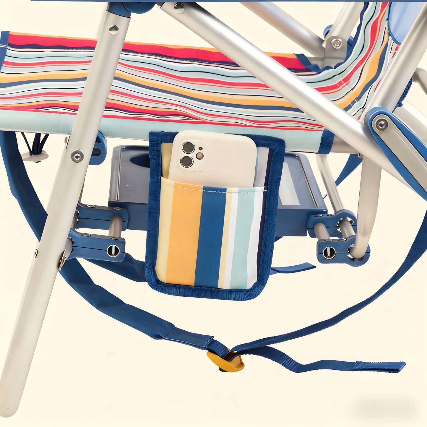Dual-Scenario Lounge Chair for Beach & Camping Multifunctional Folding Leisure Chair