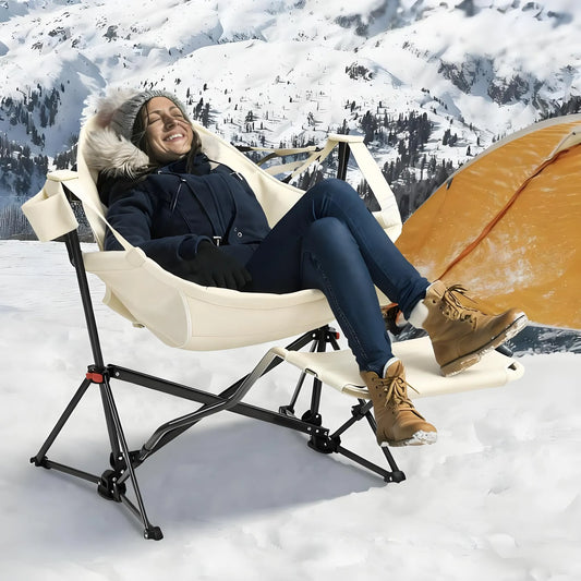 Folding Recliner - Immersive Relaxation, A Healing Nook for Camping, Courtyard, and Balcony