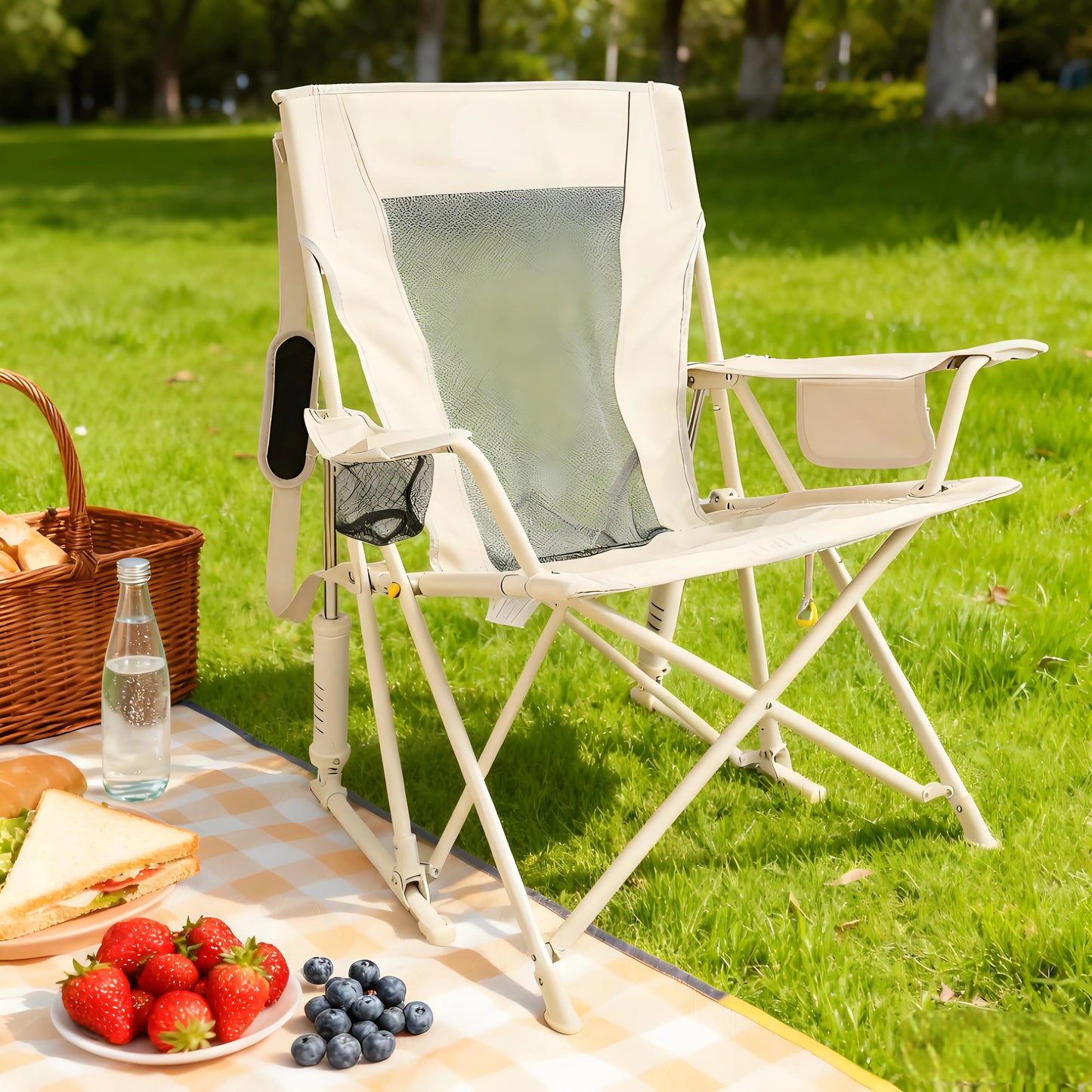 No More Bulky Chairs! 10 second folding portable rocking chair with storage bag (buy 2 get 2 free)