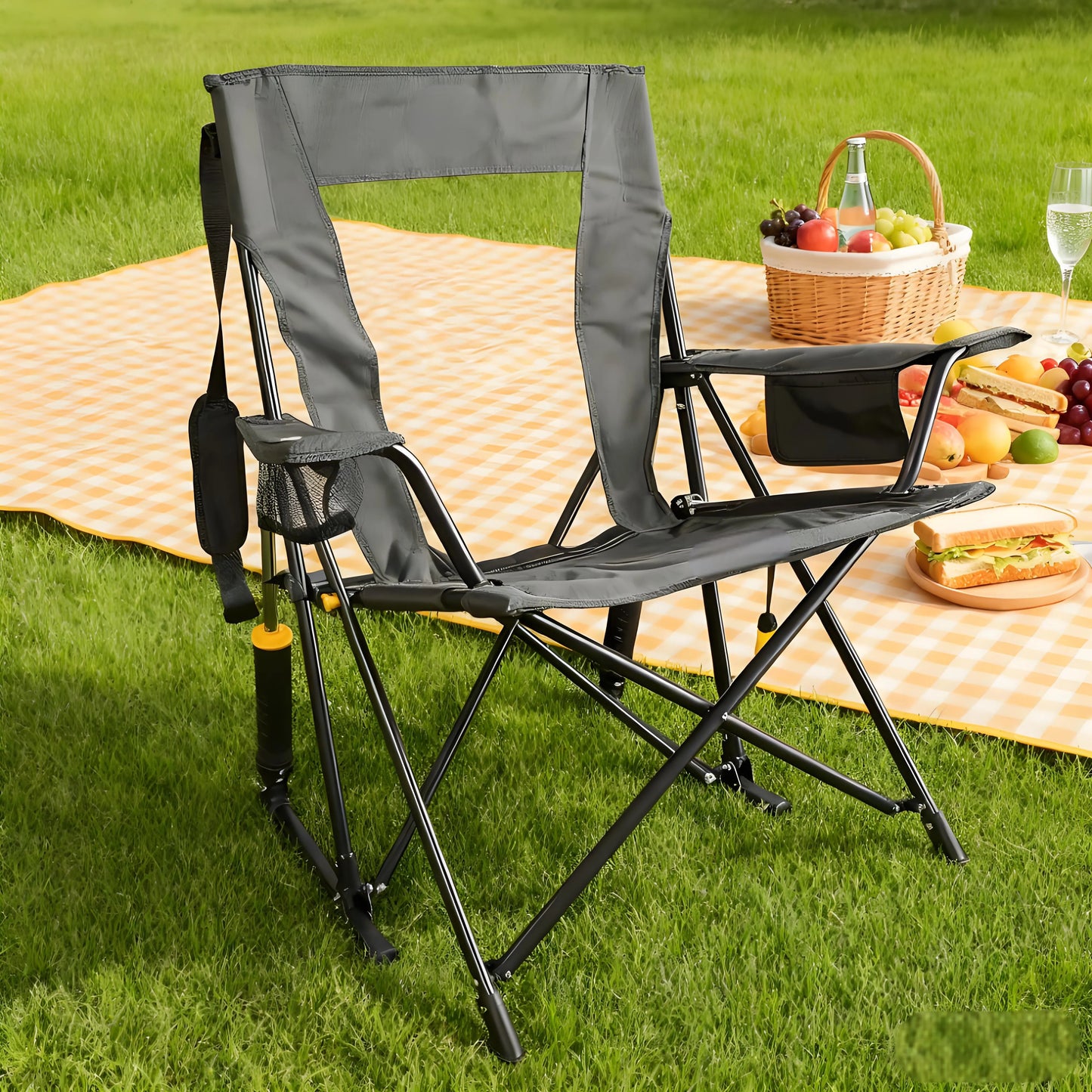 No More Bulky Chairs! 10 second folding portable rocking chair with storage bag (buy 2 get 2 free)