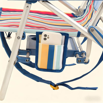 Dual-Scenario Lounge Chair for Beach & Camping Multifunctional Folding Leisure Chair